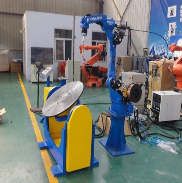 Double Axis Robotic Welding Positioner with Chuck for Pipe Workpieces