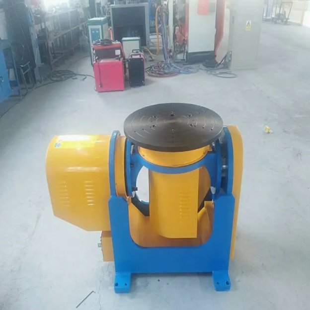 Double Axis Robotic Welding Positioner with Chuck for Pipe Workpieces