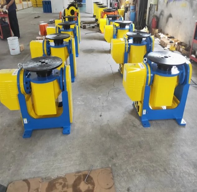Double Axis Robotic Welding Positioner with Chuck for Pipe Workpieces